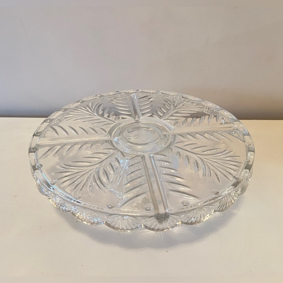 Crystal Clear Industies Portico Serving Dish/Cake Platter - Picture 1 of 7